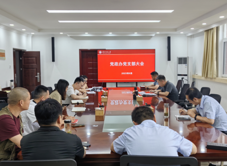 党政办党支部召开支部大会