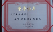 祝贺王传梅老师获“全市优秀班主任称号”